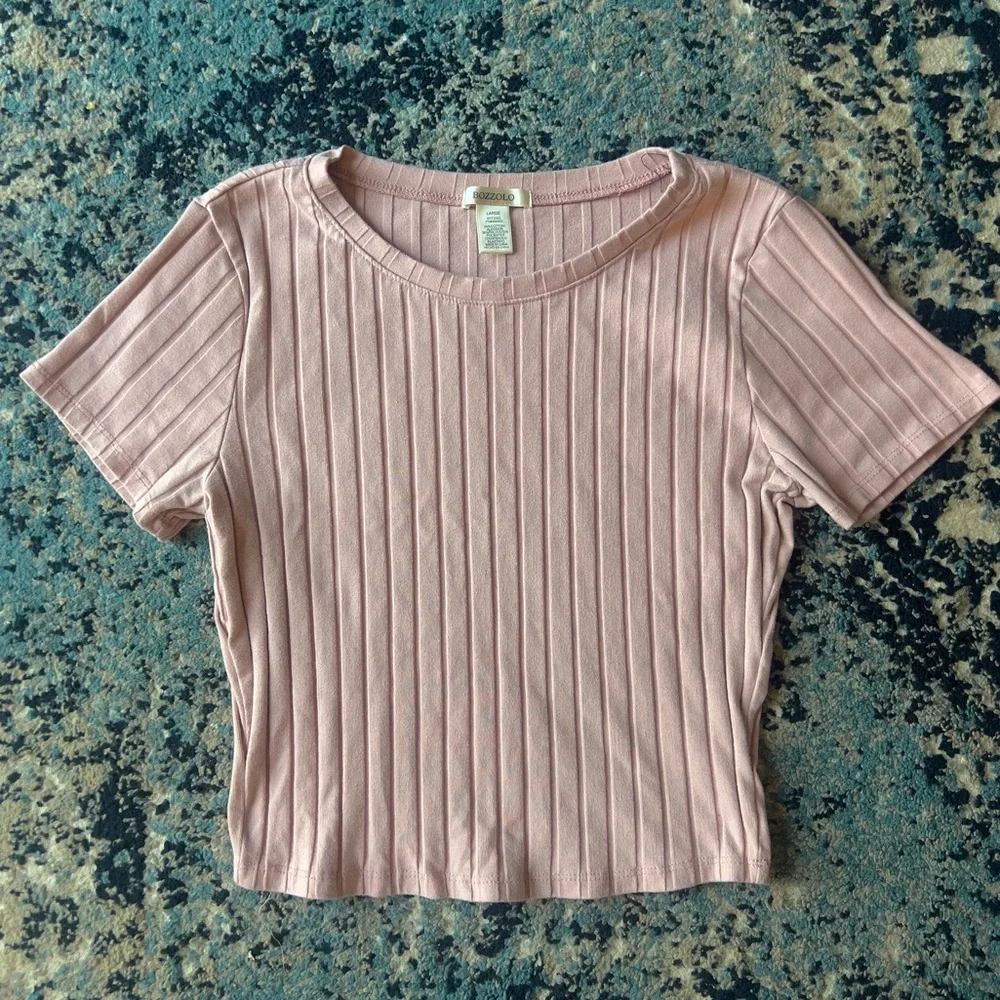 Women’s Pink Cropped Top Size Large - Picture 1 of 4